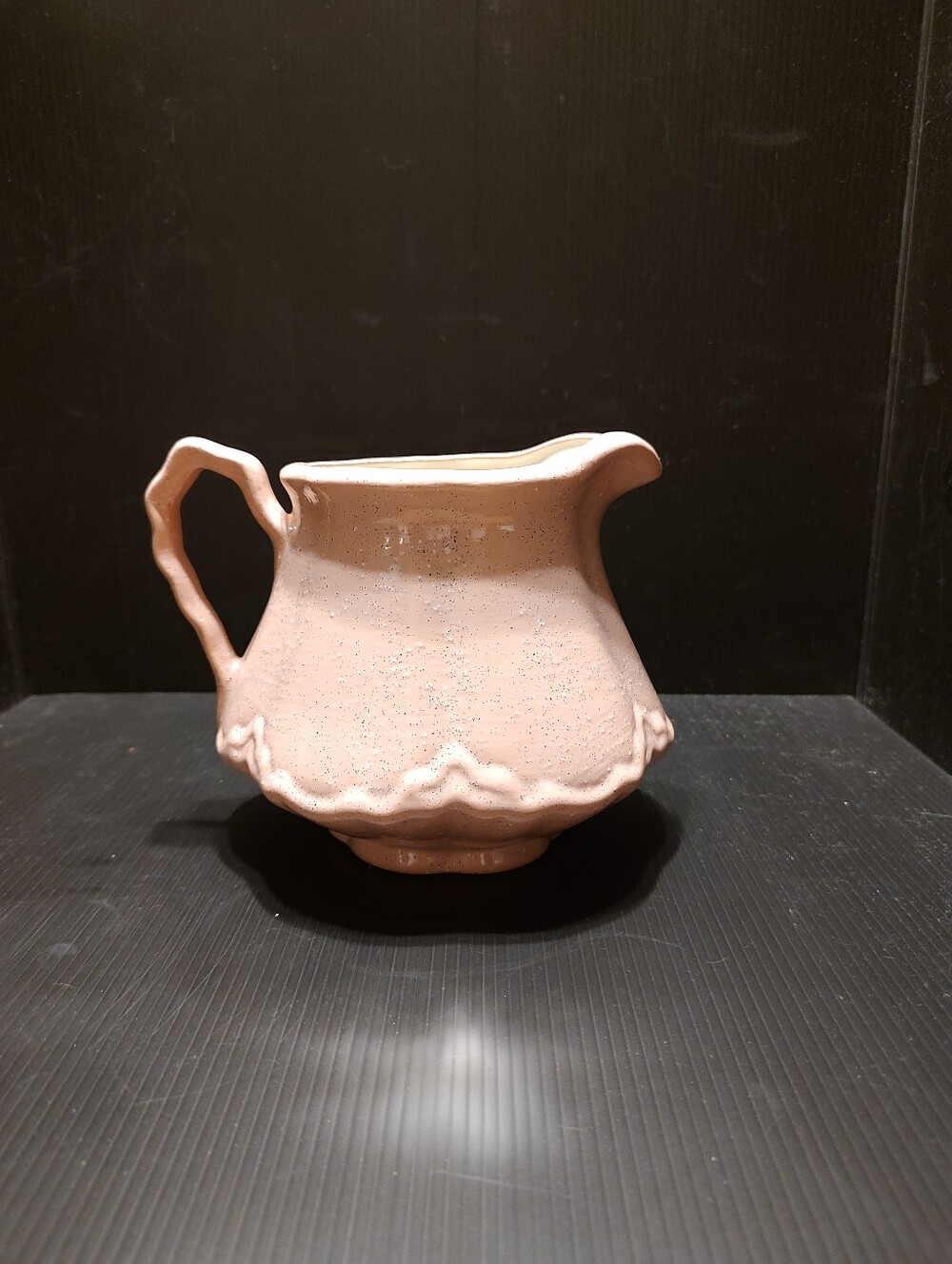 🌷🩷🌷Lovely Vtg 80's Hand Crafted Victorian Inspired Rose Pink Speckled Pottery - Picture 9 of 16